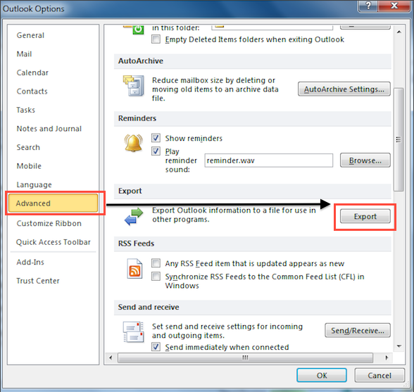 Как сделать экспорт в outlook Как сделать экспорт в outlook