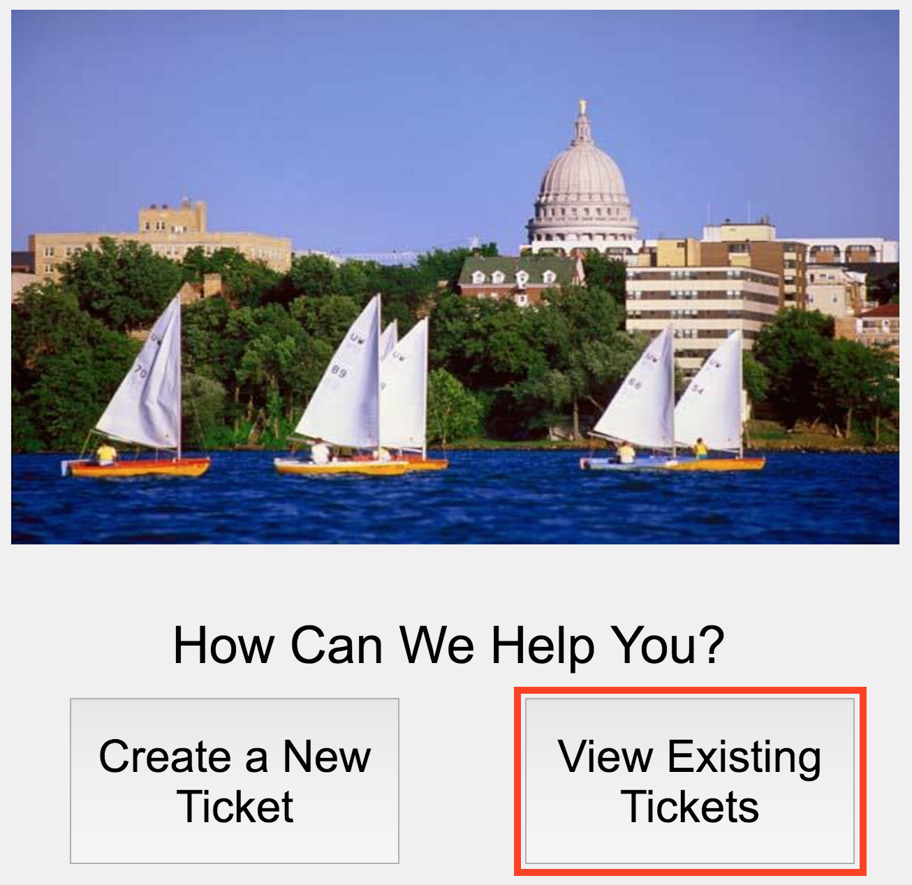 View existing tickets in portal