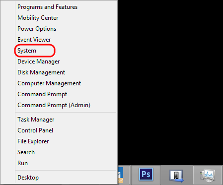 Windows 8 - Right click Start button