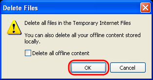 Delete Files > Yes
