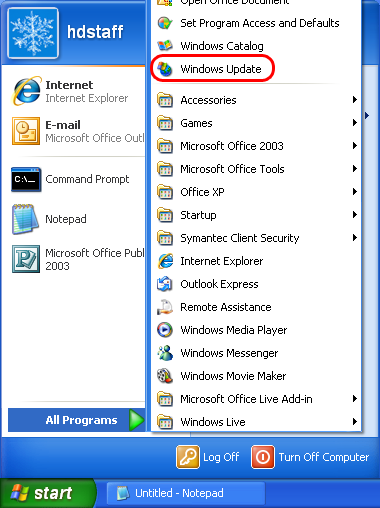 XP All Programs
