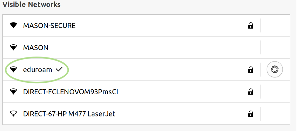 Successful eduroam connection in Linux