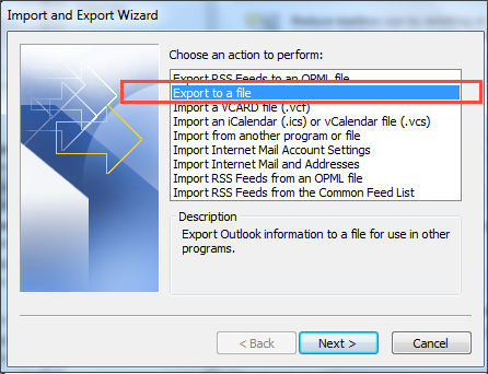 export to file selection export to file selection