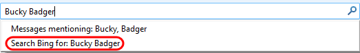 Bing search option