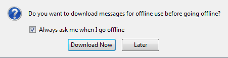 download message window
