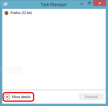 Less detailed Task Manager