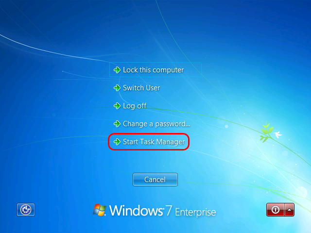 Windows 7 Ctrl Alt Del