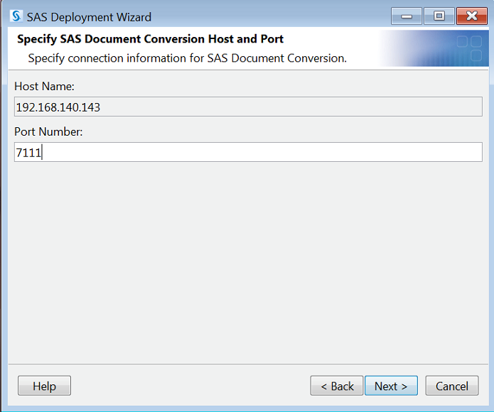 Doc Conversion Host/Port Doc Conversion Host/Port