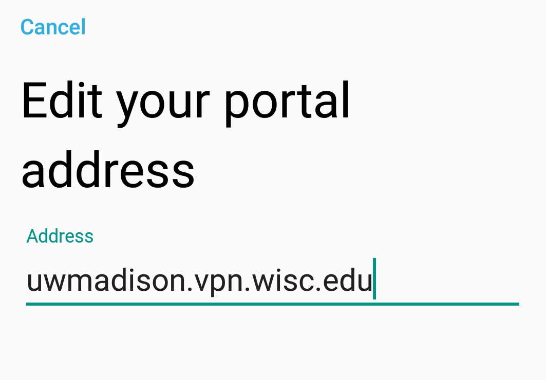 Portal address