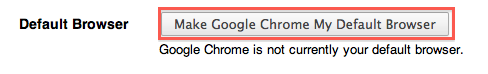 Chrome Settings - Change default browser