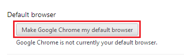 Chrome Settings - Change default browser