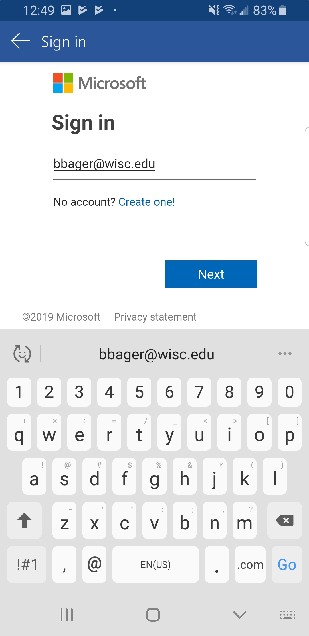 Logging Into Word With Wisc Account