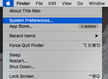 Highlighting system preferences option in Apple menu