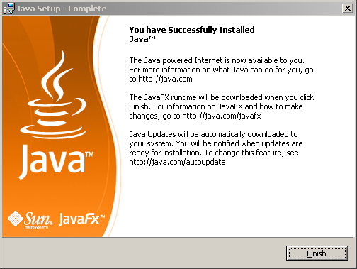 You have successfully Installed Java