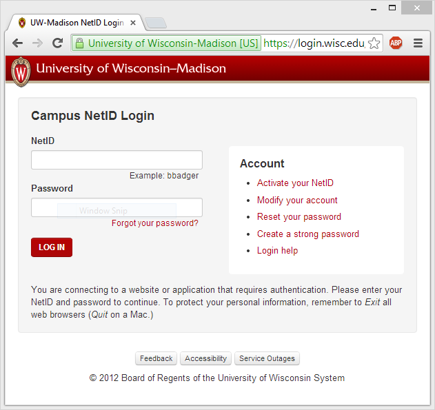 NetID login
