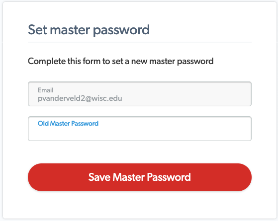 Set master password
