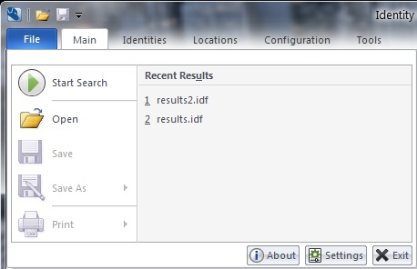 File screen with Open option highlighted