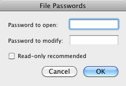 password to open