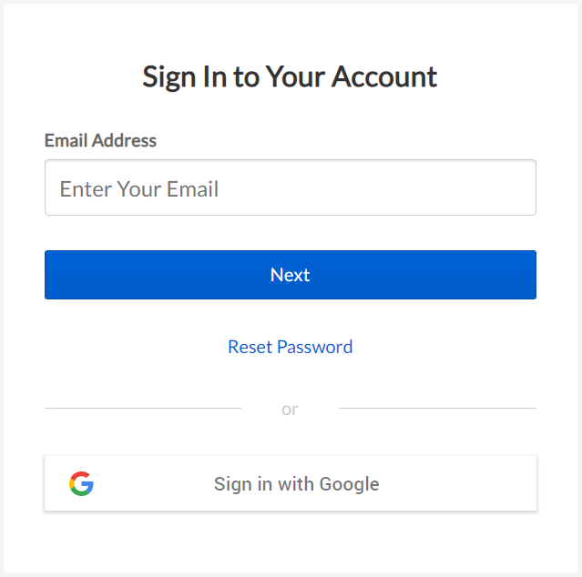 Sign in page for Box that requests the user's email address
