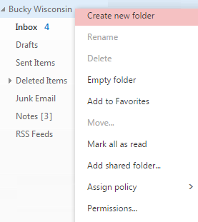 folder right click menu
