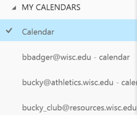 calendar screen with snapshots