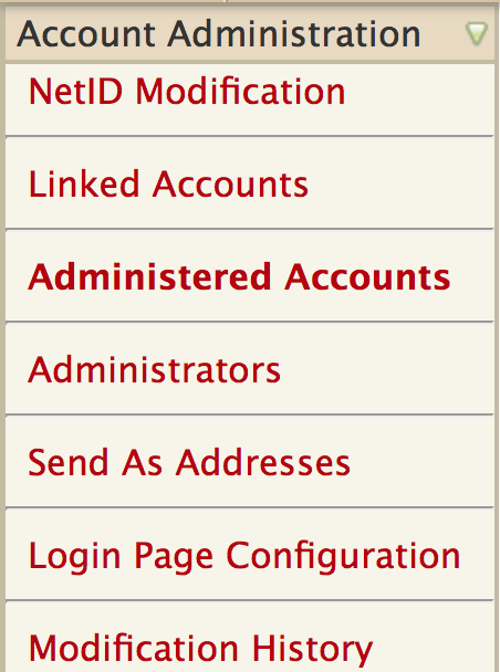 administered accounts link