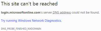 dns error
