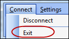 Exit menu option circled