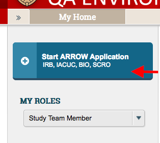 Click on Start ARROW application button to begin your protocol.