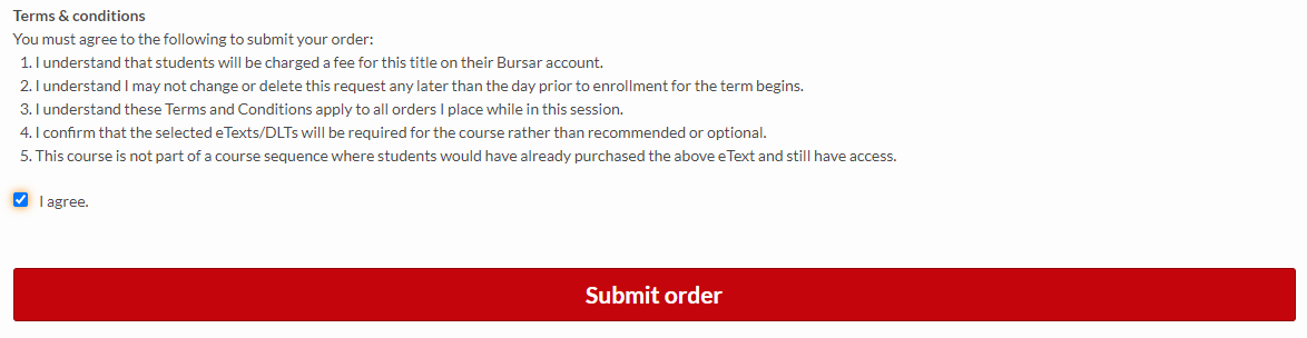 Image submit order button, located under terms and conditions