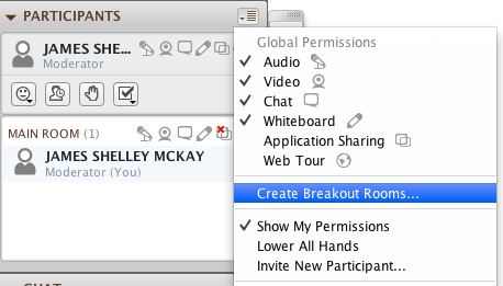 Create Breakout Rooms Create Breakout Rooms