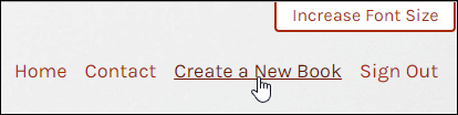 Screenshot showing the upper right corner Pressbooks menu with the cursor over "Create a New Book".