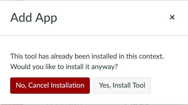 "Yes, install tool" prompt