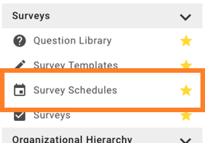 Select Survey Schedule