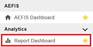 "report dashboard" on the navigation bar is highlighted