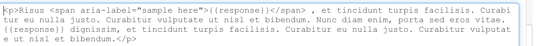 Add ARIA label to Text Cloze question