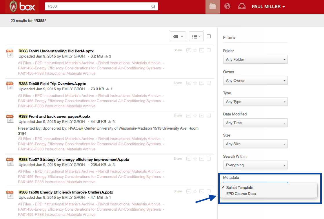 Select Metadata Filter Select Metadata Filter