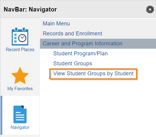 View Student Groups by Student Navigation Path