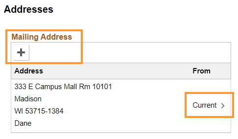 Edit mailing address
