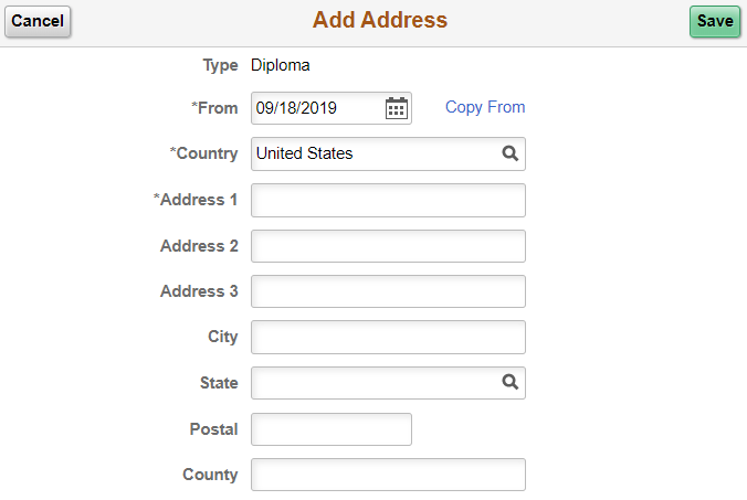 Save address Save address