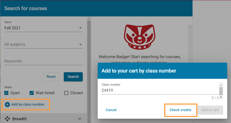 Enter a class number