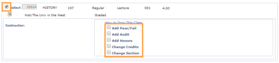 Select class