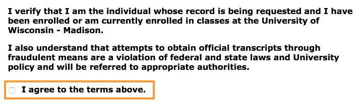 Verify terms