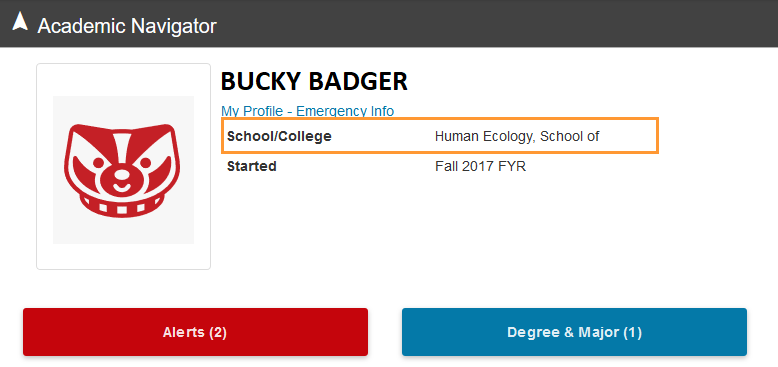 Bucky Badger's college