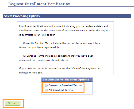 Select verification options Select verification options