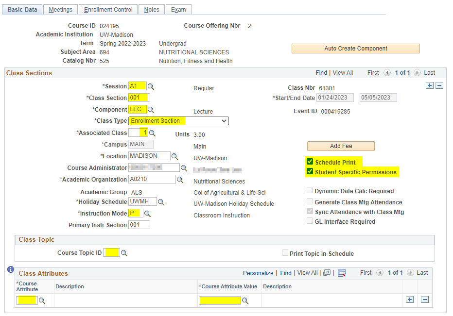 Basic data tab fields reps may edit