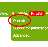 State change from private to publish State change from private to publish