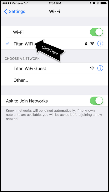 Reconnect to TitanWifi