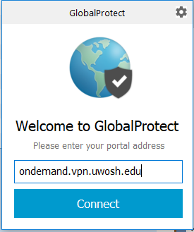 GlobalProtect Connection Window