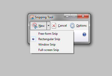 Snipping Tool Options
